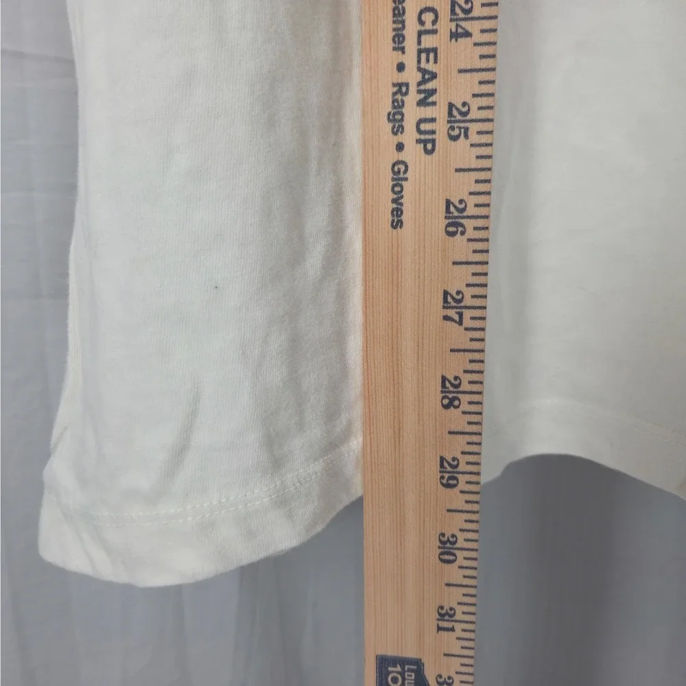 American Eagle Disney Mickey Mouse‎ Graphic Ringer Tee Cream Blue XL